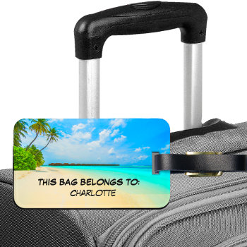 Tropical Monogram Travel Luggage Tags by idesigncafe at Zazzle