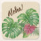 Tropical Monstera & Anthurium Aloha coasters