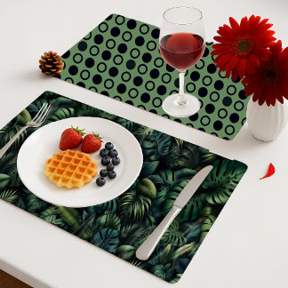 Tropical Monstera Botanical Jungle Reversible Placemat