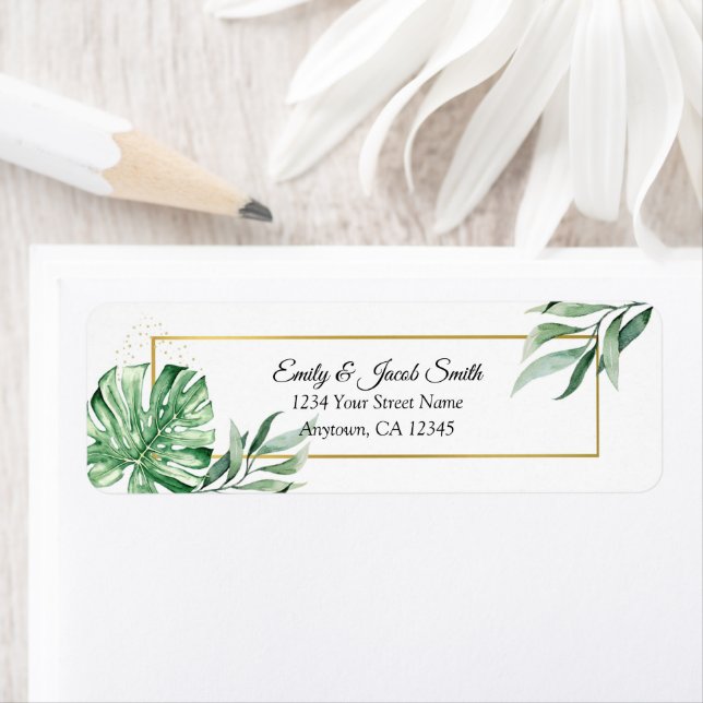 Tropical Monstera Botanicals & Gold Label (Insitu)