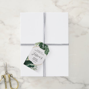 Tropical Monstera Bridal Shower Favor Tag