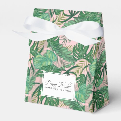 Tropical Monstera Jungle Palm pattern Favor Boxes