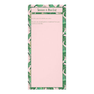Tropical Monstera Jungle Palm pattern Rack Card