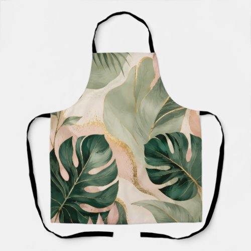 Tropical Monstera Leaf Apron