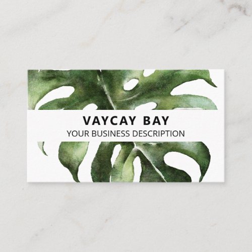 Tropical Monstera Leaf Candle And Soap Business Card