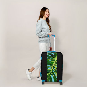 Tropical Monstera Leaf Luggage