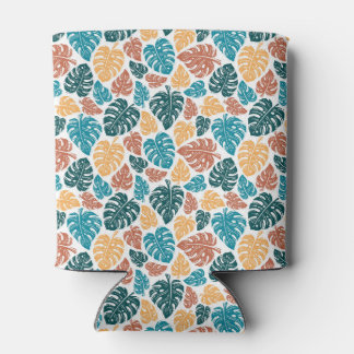 Tropical Monstera Leaf Pattern – Colorful Nature P Can Cooler