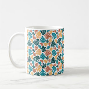 Tropical Monstera Leaf Pattern – Colorful Nature P Coffee Mug