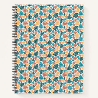 Tropical Monstera Leaf Pattern – Colorful Nature P Notebook