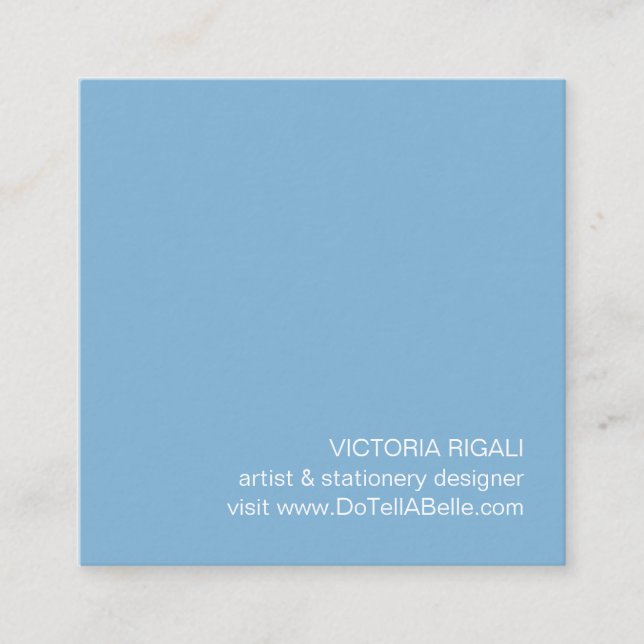 Tropical Monstera Leaf Square Business Card (Front)