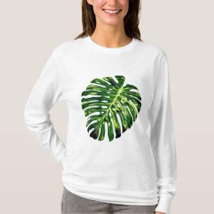 Tropical Monstera Leaf T-Shirt - Vacation