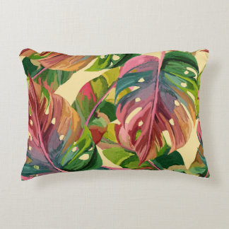 Tropical Monstera Leaves Botanical Pillow – Colorf