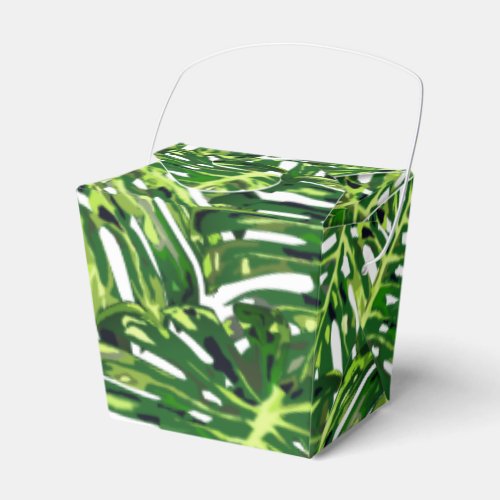 Tropical Monstera Leaves _ Favor Boxes