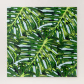 Monstera Leaf: Tropical Natural Element. Jigsaw Puzzle | Zazzle