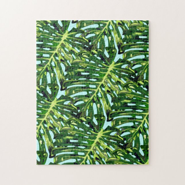 Tropical Monstera Leaves - Greenery Jigsaw Puzzle (Vertical)