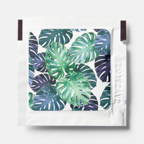 Tropical Monstera Leaves  Hand Sanitizer Packet