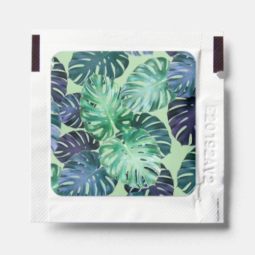 Tropical Monstera Leaves  Hand Sanitizer Packet