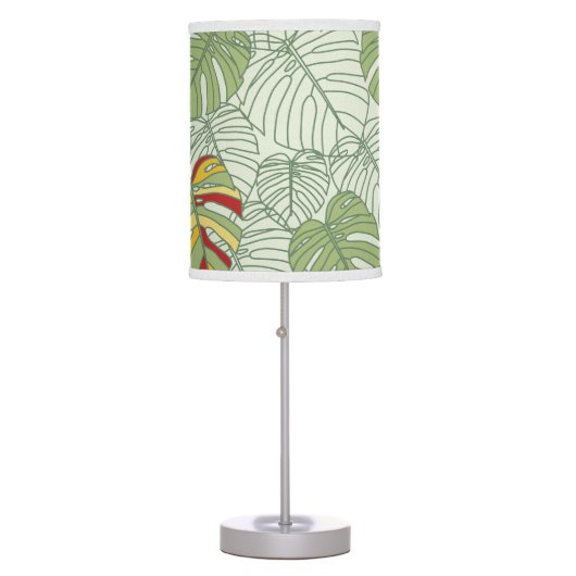Tropical Monstera Leaves Lamp (Front)