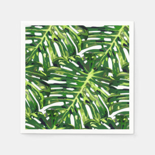 Tropical Monstera Leaves Napkins