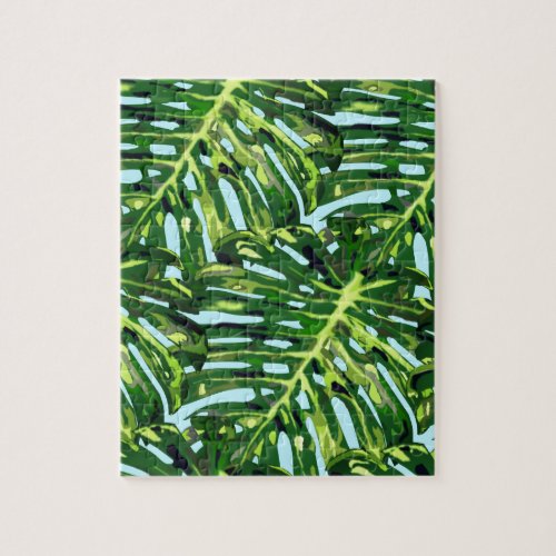 Tropical Monstera Leaves Puzzle