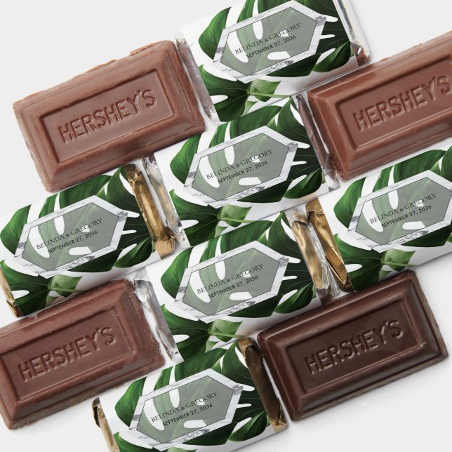Tropical Monstera Marble Wedding Hershey's Miniatures (Assorted)