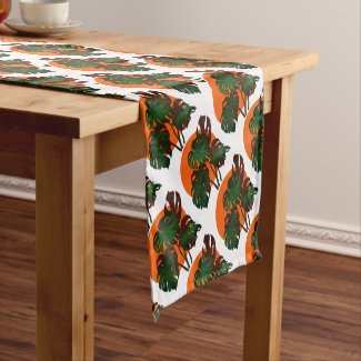 Tropical Monstera on Table Runner
