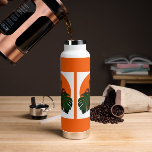 Tropical Monstera on Water Bottle