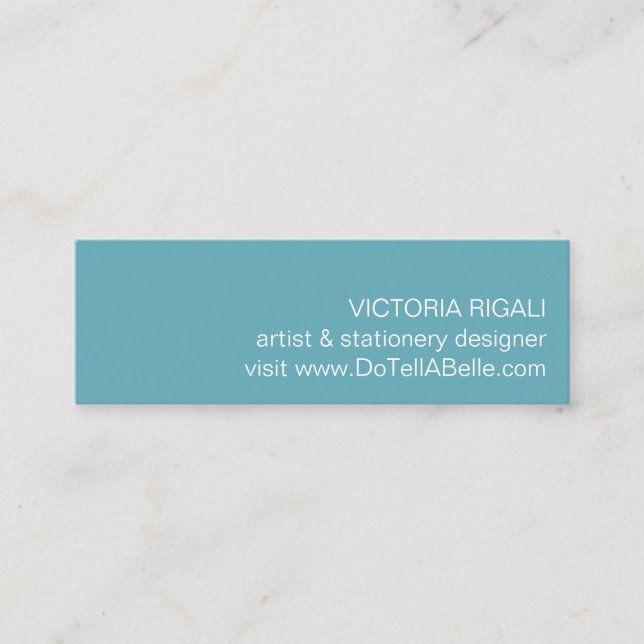 Tropical Monstera Palm Leaves Mini Business Card (Front)