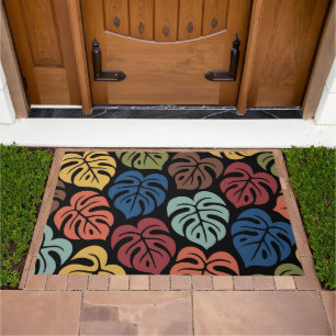 Tropical Monstera Pattern Doormat
