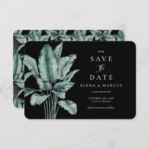 Tropical Monstera Save The Date