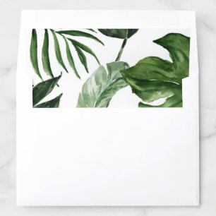 Tropical Monstera summer beach elegant wedding Envelope Liner
