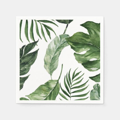 Tropical Monstera summer beach elegant wedding Napkins