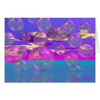 Tropical Morning – Magenta and Turquoise Paradise Greeting Cards