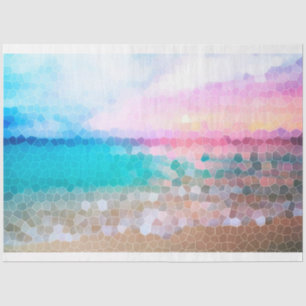 Tropical Morning Sunrise Stain Glass Beach Tissue Paper