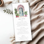 Tropical Moroccan Doorway Wedding Menu Card<br><div class="desc">It’s very easy to customize,  with your personal details. If you need any other matching product or customization,  kindly message via Zazzle.</div>