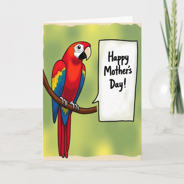 Tropical Mothers Day Bird Card (Front)