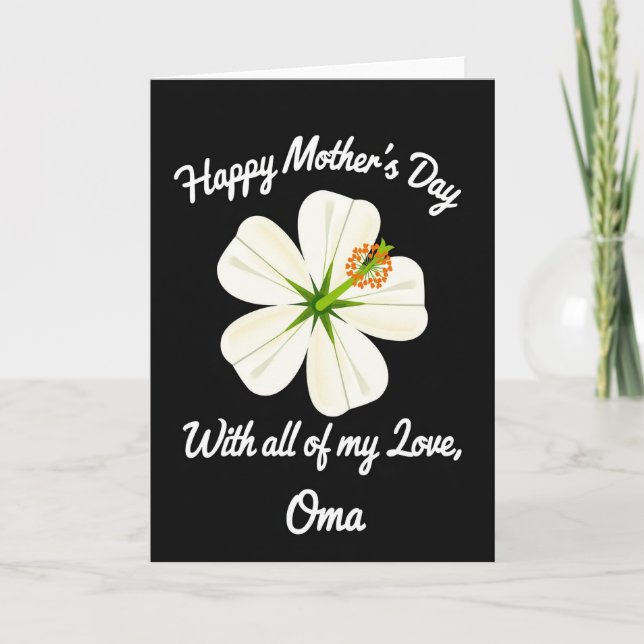 Tropical Mothers Day Blossom Card (Front)