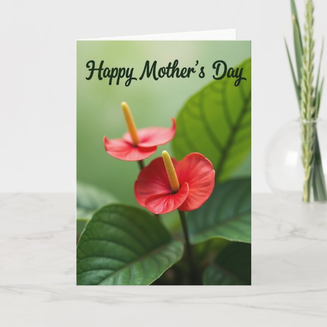 Tropical Mothers Day Floral Card (Front)