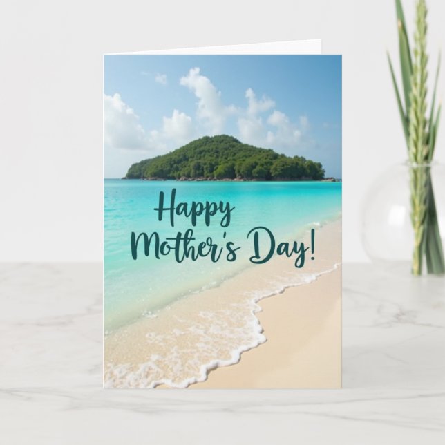 Tropical Mothers Day Ocean Card (Front)