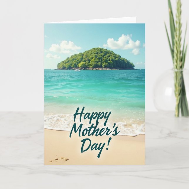 Tropical Mothers Day Scene Card (Front)