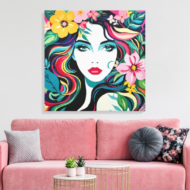 Tropical Muse Canvas Print (Insitu(LivingRoom))
