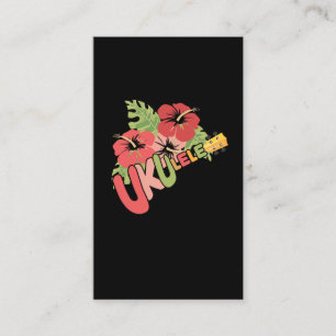 Tropical Music Guitar Instrument Hawaiian Ukulele Business Card