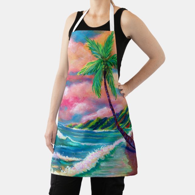 Tropical Na Pali Coast of Kauai Kitchen Apron (Insitu)