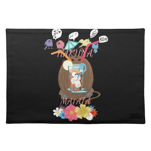 Tropical Nature's Bounty" Coconut Lemonade Art Placemat (Front)