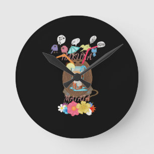 Tropical Nature's Bounty" Coconut Lemonade Art Round Clock