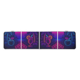 Tropical Neon Beer Pong Table