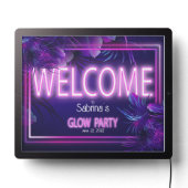 Tropical Neon Glow Party Sign (Lights Off)