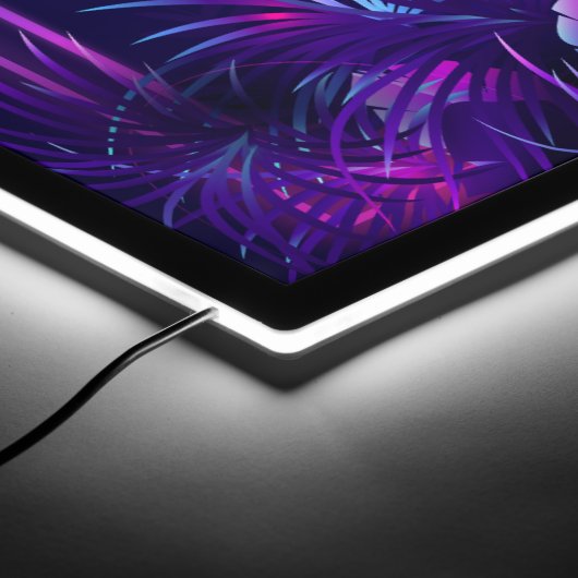 Tropical Neon Glow Party Sign (Corner)