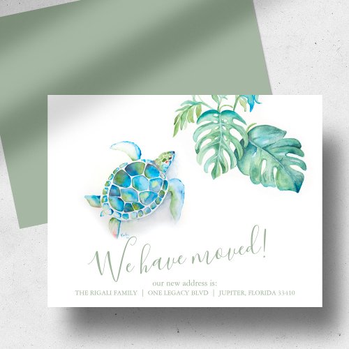 Tropical New Address Cards