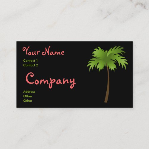 Tropical Night Business Cards
